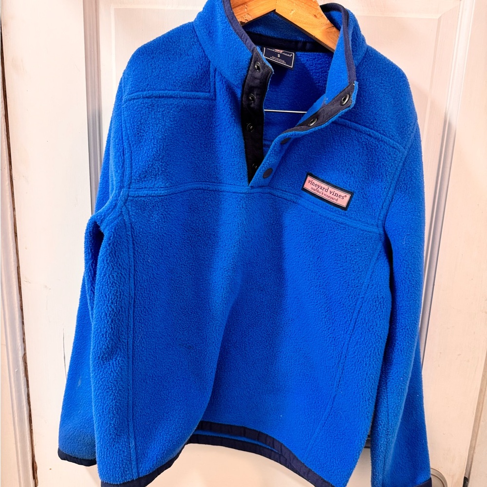 Vineyard Vines Ocean Blue Fleece Top